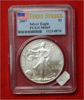 2007 American Eagle PCGS MS69 1 Ounce Silver