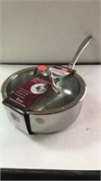 2.5 qt. Shallow Stainless Steel Sauce Pan & Lid
