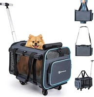 MIU COLOR Foldable Pet Carrier with Wheels