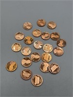 (20) Proof Pennies