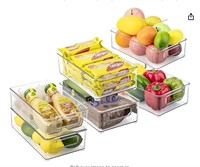 6 Pack Refrigerator Organizer Bins