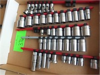 Snap-on Sockets/Swivels (43) 1/2" Drive Sockets,