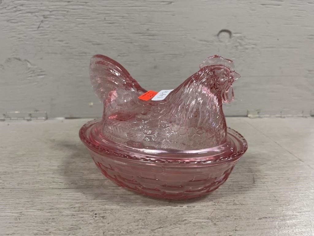 Longaberger Glass Hen on a Nest