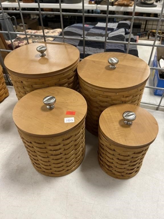 4pc Longaberger Canister Set