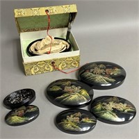 Asian Nesting Boxes in Silk Box