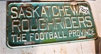 Sask Roughriders Novelty Lic. Plate