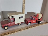 Tonka camper & cement truck toys
