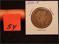 1909 P US Half Dollar 90% Silver