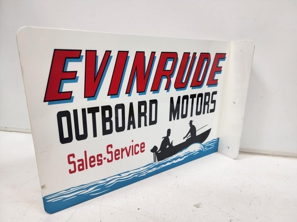 DSP Evinrude Outboard Motors Flange Sign