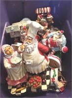 BOX OF ASSORTED CHRISTMAS FIGURINES