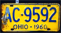 1960 Ohio license plate