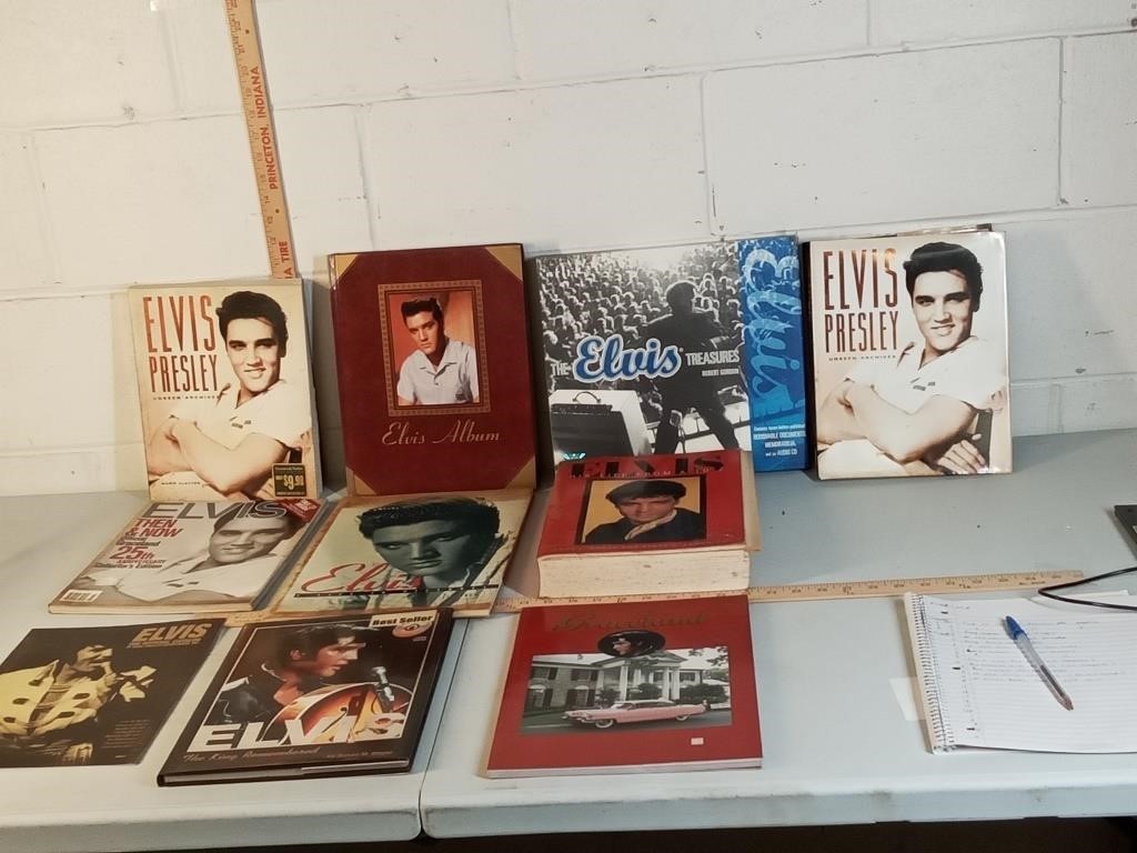 10 Elvis books hard & soft cover