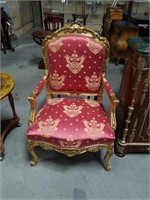Pair of gold gilded  Carved   Arm  Chairs