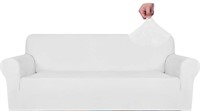 1PC COTTON SOFA COVER (WHITE) FOR 3 CUSHION