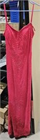 Long Prom Dress Beaded Hot Pink sz 5?