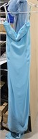 Evening Gown Baby Blue sz 4 Some Oil Stains on