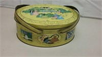 Vintage 1950s Two Handled Picnic/Lunch Tin