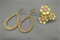 Vintage Gold-tone Earring & Ring Set