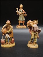 3- Vintage Fontanini Heiloom Nativity Figures