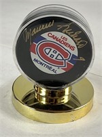 MAURICE RICHARD SIGNED PUCK MONTREAL CANADIENS