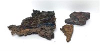 Three Mineral Pieces in Dark Flat Finish