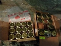 2 boxes of mason jelly jars w/lids and rings