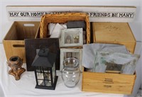 WINE CRATES & LARGE ASSORTMENT OF HOUSEHOLD GOODS