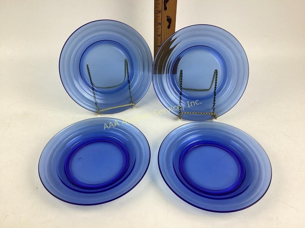 Cobalt Blue Luncheon Plates (4) included in good