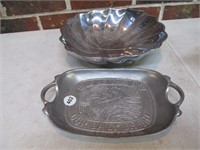 Metal Fruit Bowl & Bread Tray