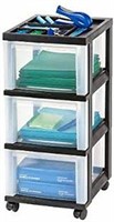 IRIS 3-DRAWER ROLLING STORAGE CART