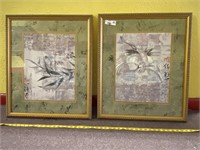 Set of 2 Bird and Fern Prints