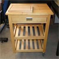 Modern Butcher Block Style Kitchen Stand