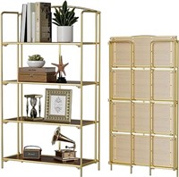 Crofy No Assembly Folding Bookshelf for Living Roo