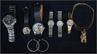 8 pcs. Watches, Costume Jewelry