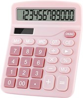 12-Digit Pink Tocorpie Desk Calc
