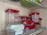 11pcs Lock & Lock red lid storage container