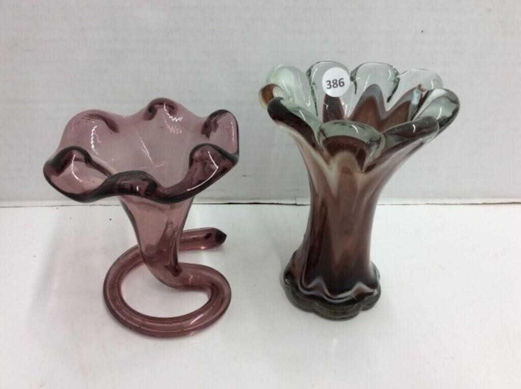Art Glass Vases (2)