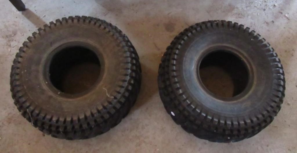 (2) Duro size 22x11.00-8 tires.