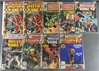 9pc Master Of Kung Fu #18-125 Marvel Comic Books