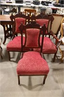3 ANTIQUE UPHOLSTERED CHAIRS