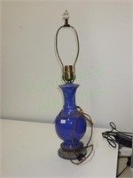 vintage periwinkle ceramic lamp base