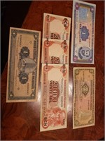 Nicaragua lot of 6  From 1960s  & up. VF to UNC