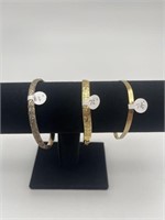 3 Gold Tone 925 Bracelets - Assorted Styles