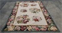 Hand-made floral rug
