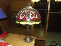 COKE LAMP WITH PLASTIC SHADE