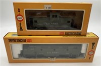 2 Cox HO US Army Engine,Caboose,NIB