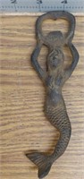Cast iron mermaid bottle opener