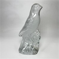 Viking Frosted Glass Bird Statue