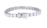 925S 17.5ct Moissanite Tennis Bracelet