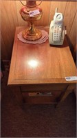vintage wooden nightstand